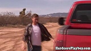 Outdoor babe sucks and fucks cock under the sun