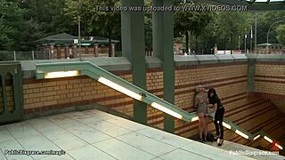 'get punished,' he says, fucking pierced pussy blonde in public