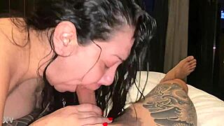 Latina couple enjoys a passionate blowjob in Vegas.