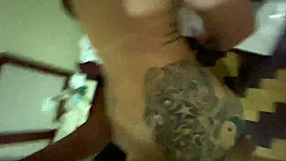 Blonde Tattooed Married Woman Screaming To Stop
