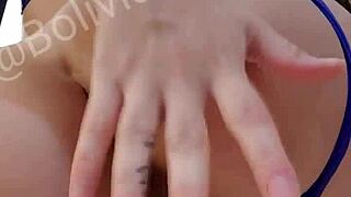 Mimi's big ass latina teases her tight hole with masturbation