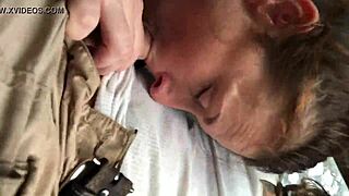 slut sucking dick in amateur blowjob session