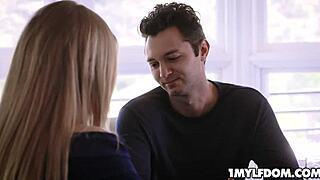 Rachael cavalli with blue eyes enjoys a close session