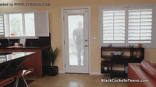 juicy white pussy filled with big black cock