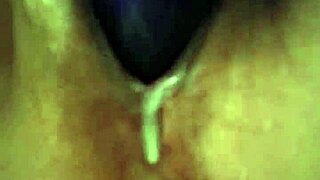 Mature Amateur Uses Dildo After Gooey Creampie