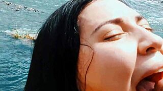 latina wife gives risky outdoor blowjob