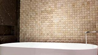 i'm enjoying a relaxing bath at the luxury hotel with beautiful views