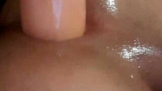 Tight shemale plays with 11 inch dildo.