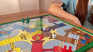 Stepsister alicia hall wins blowjob in game night pov teasing