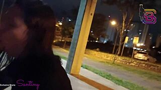 Wife sucking big cock in city square 😍