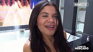 Busty 18Yo Latina Vick Valencia Oiled Up And Drilled Deep By Stranger