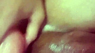 Tight shemale plays with 11 inch dildo.