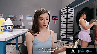 Girlsway - Bored Girlfriends Maya Woulfe & Summer Col Wild Fuck at Laundromat
