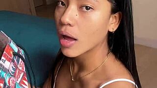 Sloppy Blowjob On Video Call With Husband!