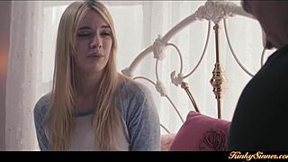just a blonde girlfriend giving her bf some steamy erotic action