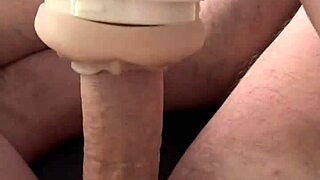 He Plays with His New Fleshlight While Watching Porn