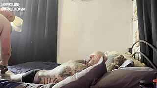 Bareback Fucking with Tattooed Cubby Maximus in Intense Action