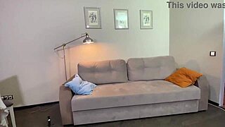 Pretty amateur woman performs deepthroat blowjob on big belly dude in homemade scene.