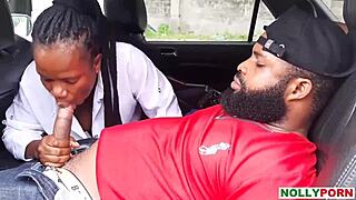 Ladygold Africa enjoys monster cock with Krissyjoh Chris in the car