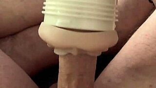 He Plays with His New Fleshlight While Watching Porn