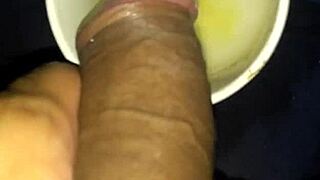 hey, watch me piss on this big cock, old monster dick getting soaked in the can.