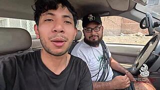 petite student with narrow ass in voyeur creampie