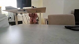 latina works on video call while getting wet and fingered