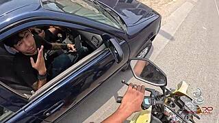 petite student with narrow ass in voyeur creampie