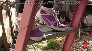 I walk around in sneakers outdoors, enjoying the public feet fetish