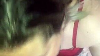 Blonde Amateur Performs Deepthroat on Lover's Cock