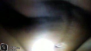 Ebony amateur Lizzy rides a massive fat cock in homemade video