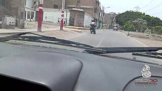 petite student with narrow ass in voyeur creampie