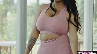 Hot MILF Paris The Muse Bends Over for Deepthroat and Cowgirl Workout Fuck!