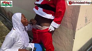 long dick santa claus gets captured on camera stroking his cock before offering a wet pussy as a christmas gift subscribe to red