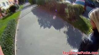 Real teen 18+ fucked outdoors in spycam action, hidden from view