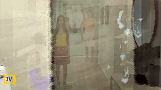 My sexy maid in revealing outfit starts her duties.