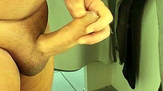 Handjob in fitting room