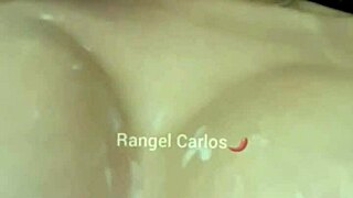 Want to see this brunette pornstar swallow cum off her tits after sucking cock?