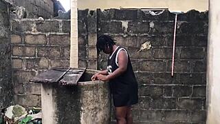 Watch My Boyfriend Pound My Big Ass Hard by the Well Side!