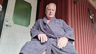 Chris, the old shaved man, feels exposed outdoors