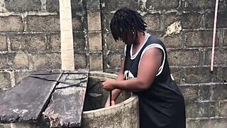 Watch My Boyfriend Pound My Big Ass Hard by the Well Side!