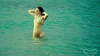 charlie forde and olive gee making out at beach sunset