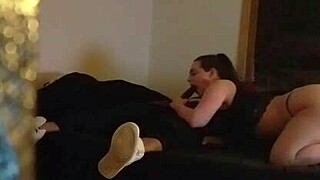 Amber has a warm mouth for rookie cameraman