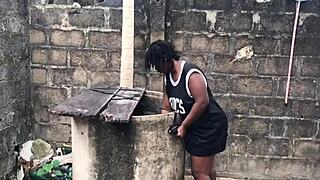 Watch My Boyfriend Pound My Big Ass Hard by the Well Side!