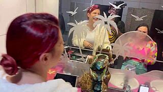 The bar with panties hanging from the ceiling features brazilian milf in a narrative.