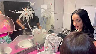 The bar with panties hanging from the ceiling features brazilian milf in a narrative.