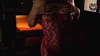 Naked housewife cooks suggestively