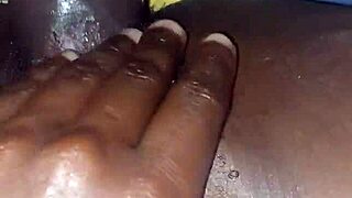 Rubbing Pussy with Big Black Cock and Fucking Softly