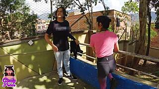 Training outside i know a tall guy who wanted to teach me cardio and i accepted