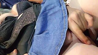 feeling the intense close up pussy fucking leading to squirting after creampie